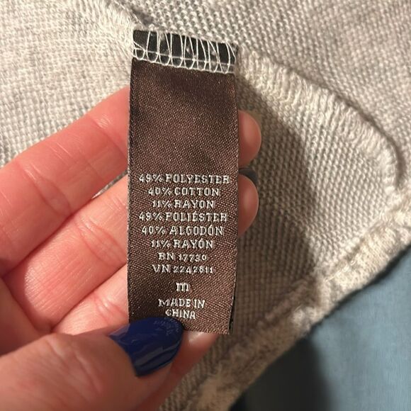 Knox Rose Women's M Gray & White Open Front Damask Waterfall Cardigan - Picture 7 of 7